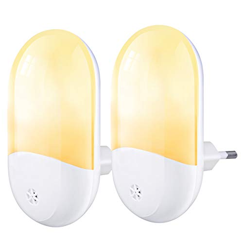 ACADGQ Luz Nocturna Infantil (2 Pack),Luz Noche con Luz Sensor,Lámpara LED,Lámpara de Mesita,para Niños para Habitación Bebé,Dormitorio,Sala,Pasillos,Baño,Cocina [Clase de eficiencia energética A++]