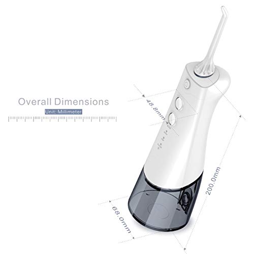 ACC Flosser de Agua para Dientes, Enjuague Dental portátil con Tanque de Agua de 180 ml y 2 boquillas 3 Dispositivos de Cuidado Nasal, USB Recargable, Ipx7 Impermeable.