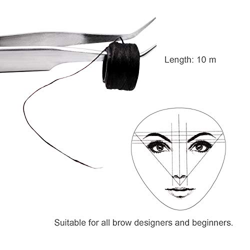 Accesorio para Regla de Tatuaje para Cejas, Pre-entintado Cejas Cartografía Cuerda Mejor Hilo de Cejas para Microblading,Herramienta de Medición de Cejas (2 cajas)