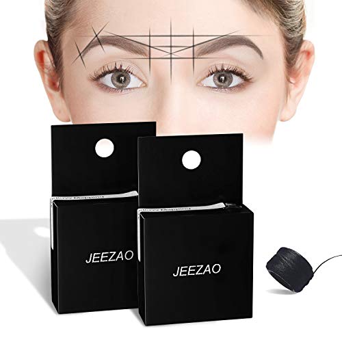 Accesorio para Regla de Tatuaje para Cejas, Pre-entintado Cejas Cartografía Cuerda Mejor Hilo de Cejas para Microblading,Herramienta de Medición de Cejas (2 cajas)