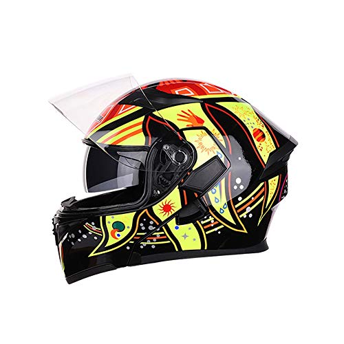 Accesorios de motos Modelo de certificación DOT Bluetooth casco de la motocicleta de los hombres y las mujeres de la lente doble casco de la cara de la locomotora deportes al aire libre de la cara lle