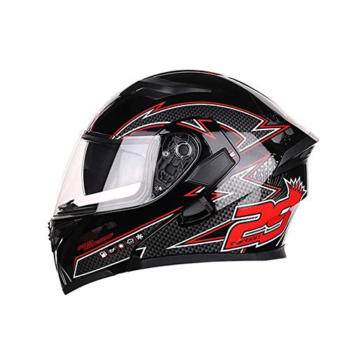 Accesorios de motos Modelo de certificación DOT Bluetooth casco de la motocicleta de los hombres y las mujeres de la lente doble casco de la cara de la locomotora deportes al aire libre de la cara lle