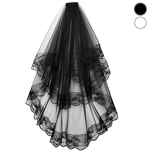 Accesorios nupciales Encaje sexy con apliques Ilusión suave de alta calidad Velos de novia bonitos Velo de novia con peine