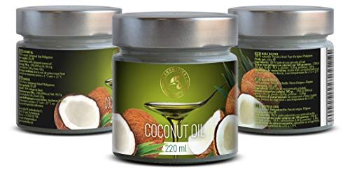 Aceite Comestible de Coco 220ml - Filipinas - 100% Puro & Naturale - Prensado en Frio - Aceite de Coco las Mejores Ideas para Tus Platos