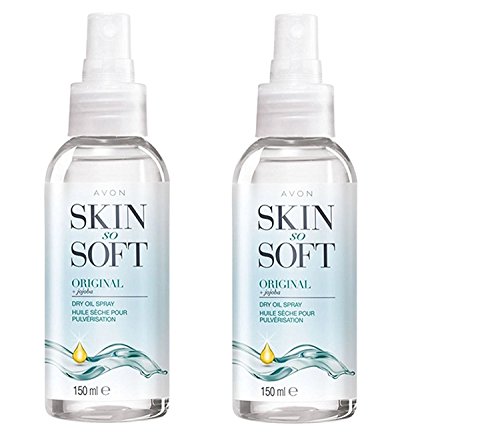 Aceite corporal seco"Skin So Soft" de Avon; en spray, con jojoba, 150 ml – paquete de 2 unidades