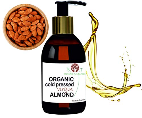 Aceite de Almendras Ecológico Prensado en Frío 100% Puro 250 ml 100% PURO, NATURAL, ORGÁNICO, - PRIMERA PRESIÓN EN FRÍO