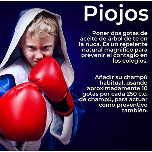 Aceite de Arbol de Té Roll on - Para Masaje - Para la Cara y Cuerpo - Tratamiento para El Acné, los Piojos y las enfermedades de la Piel- 30 ml