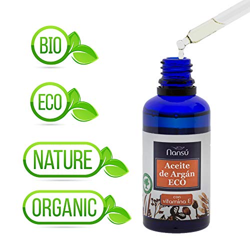 Aceite de Argan puro 100% natural de Marruecos Bio/Ecológico pelo, piel, cuerpo y uñas - prensado en antiencrespamiento frío hidratante - antiarrugas
