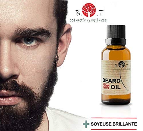 Aceite de Barba 3 en 1 Hidratante, Suero estimulante y Crecepelos 100 ml con Ricino y Jojoba