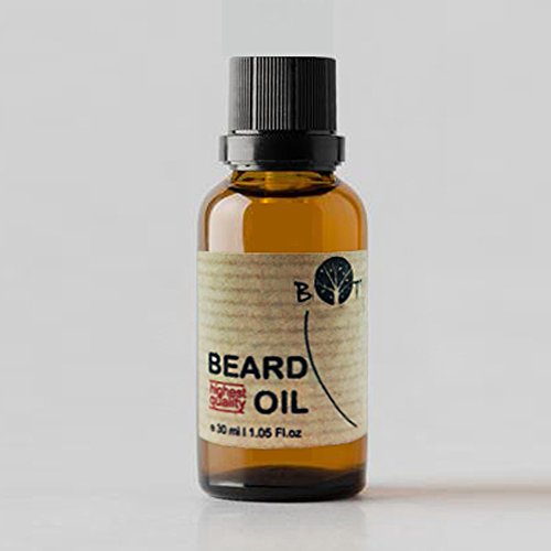 Aceite de Barba 3 en 1 Hidratante, Suero estimulante y Crecepelos Premium 15 ml Aceite de Ricino, Aceite de Jojoba, Aceite de Almendras y aceites esenciales 100% Natural, Vegan Día del Padre