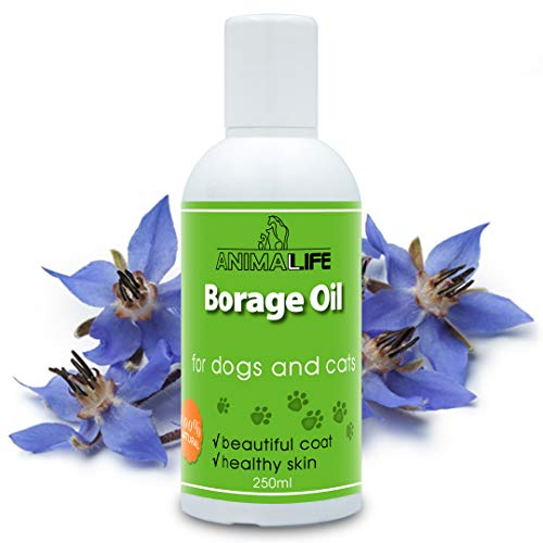Aceite de Borraja 250ml para Perros & Gatos - 100% Natural Producto para Mascotas - Rico en ácidos Grasos Insaturados (Omega 3 6 9) - Ideal para Pelo - Borago Oil for Pets