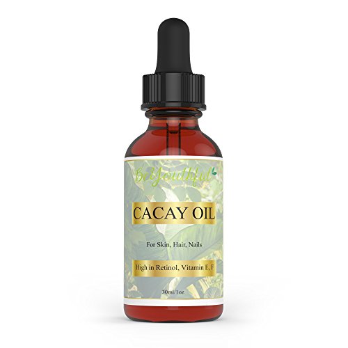 Aceite de Cacay de BeYouthful Prensado al Frío para la Cara, la Piel y el Cabello. De la fuente botánica más alta de la Planta de Retinol. Aceite Antienvejecimiento, Antiarrugas y Antioxidante