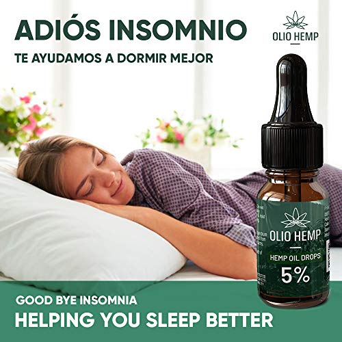 Aceite de Cáñamo Gotas 5% | 500mg Hemp Oil Espectro Completo Ayuda Con Dolor, Estrés, Ansiedad, Depresión | Antiinflamatorio Natural 10ml