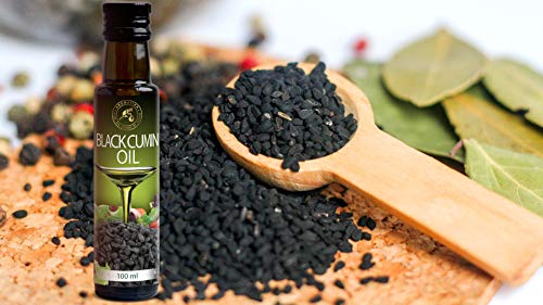 Aceite de Comino Negro 100ml - 100% Puro - Prensado en Frío - Alemania - Botella de Vidrio - Omega 3 6 9 - Cocina Saludable - Suplemento Nutricional Ideall