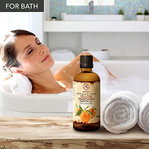 Aceite de Mandarina 100ml - Citrus Reticulata - Italia - 100% Puro & Natural - Mejor para Aromaterapia - Baño de Aroma - Difusor - Fragancia para el Hogar