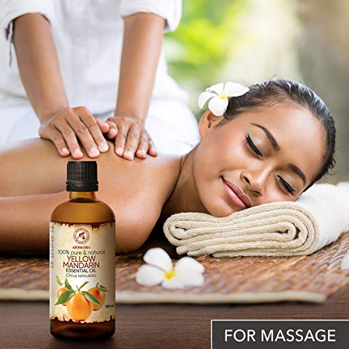 Aceite de Mandarina 100ml - Citrus Reticulata - Italia - 100% Puro & Natural - Mejor para Aromaterapia - Baño de Aroma - Difusor - Fragancia para el Hogar