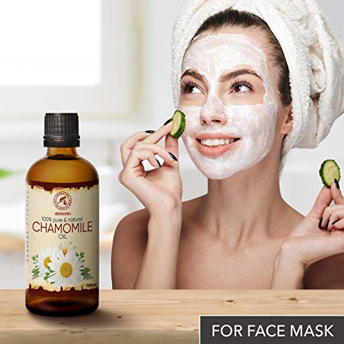 Aceite de Manzanilla 100ml - 100% Puro & Natural - Ideal para el Cabello - Piel - Cuerpo - Masaje - Aceite Hidratante & Calmante - Naturkosmetik - Chamomile Oil