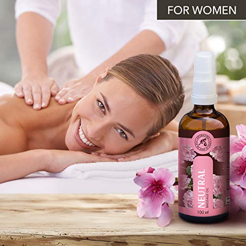 Aceite de Masaje 100ml - 100% Natural con Aceite de Jojoba - Aceite de Almendras - Cosméticos Naturales con Maravilloso Aroma - Aceite de Masaje