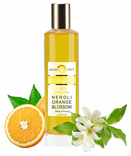 Aceite de Masaje Flor de Naranjo Neroli 100% Natural - Relajación y Después del baño 200 ml - made in France