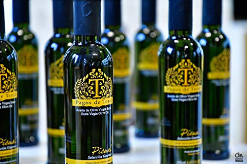 Aceite de Oliva Virgen Extra Pagos de Toral Picual y Selección Gourmet de 500 ml de Jaén. Cosecha propia familiar de Octubre y primera presión en frio.
