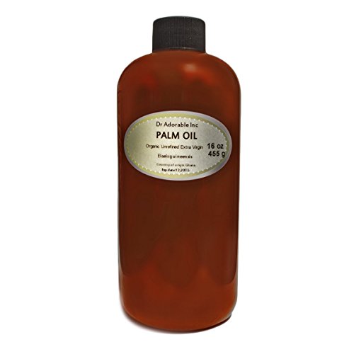 Aceite de palma roja virgen extra orgánico sin refinar, 16 oz