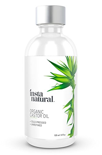 Aceite de ricino InstaNatural, 100 % puro y orgánico, certificado, para pelo, rostro, piel y uñas, el mejor hidratante prensado en frío sin refinar, para tener una piel limpia y saludable, acondicionador natural para pelo seco y dañado, 120 ml