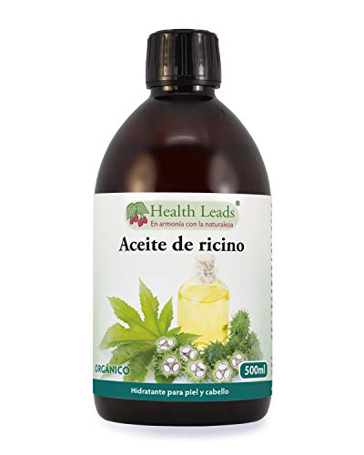 Aceite de ricino prensado en frío y orgánico, Puro y natural, Sin OGMs, No contiene hexano ni disolventes, Vegano, Para un cabello sano, barba, pestañas y cejas y todo tipo de pieles (500ml)