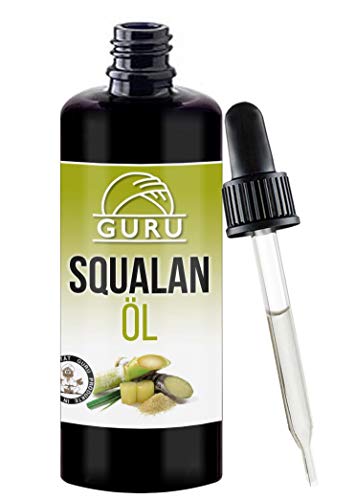 Aceite de squalan puro natural de Guru vegano, para piel sedosa, sustituto de aceite de argán sérum para el cuidado facial, 100 ml