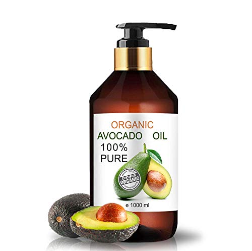 Aceite Ecológico de Aguacate 1000 ml Comercio Justo 100% Natural Prensado en Frío Aceite de Masaje Vegetal 100% Natural