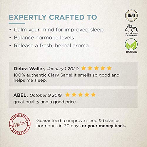 Aceite esencial de Clary Sage: un limpiador reconfortante para un cuero cabelludo más saludable (10 ml) - Aceite de salvia de Clary de grado terapéutico 100% puro