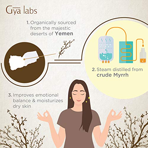 Aceite esencial de mirra orgánico - Una dicha divina de serenidad y belleza rejuvenecedora (10 ml) - Aceite de mirra orgánico de grado terapéutico 100% puro