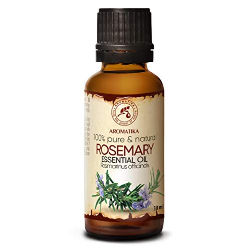 Aceite Esencial de Romero 30ml - Rosmarinus Officinalis - España - 100% Puro y Natural - Rosemary Essential Oil - Buen Humor - Relájese - Mejor para Aromaterapia - SPA - Cuidado Personal - Difusor