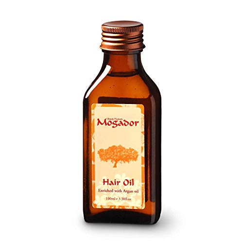 Aceite para el cabello de argán marroquí Mogador - Tratamiento para cabello dañado - Para todos los tipos de cabello - 100 ml 3.38 Fl.Oz