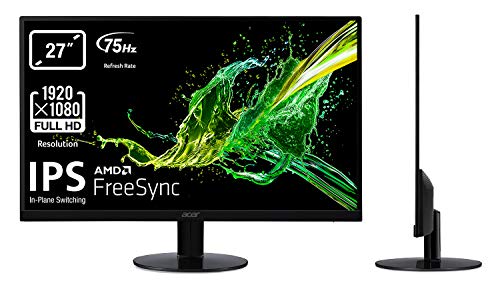 Acer Monitor SA270Abi 69cm (27'') ZeroFrame FreeSync 4ms 100M:1 ACM 250nits IPS LED VGA HDMI EURO/UK EMEA MPRII Black Acer EcoDisplay