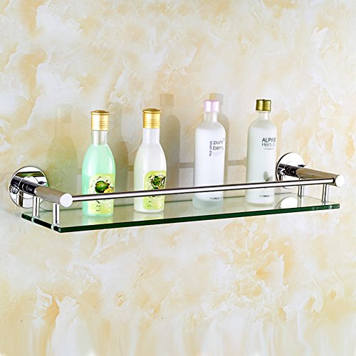 Acero inoxidable baño estante de cristal Cosméticos de baño WC de pared-A