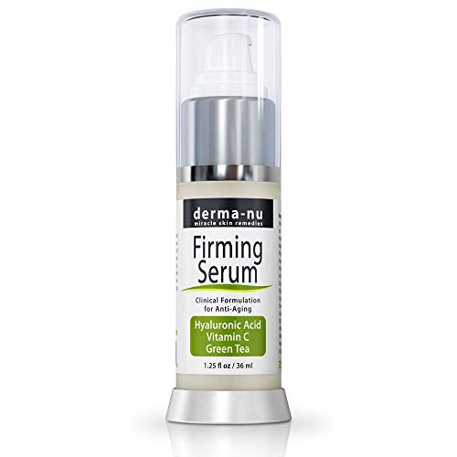 Ácido Hialurónico Serum Por Derma-nu - Avanzado Clínicamente Probado Fórmula - Orgánico Facial Friming Serum- Best Antienvejecimiento Facial Friming Serum para Piel - el Más Efectivo Antiarrugas Serum - Puro HA Serum Enriquecido Con Vitamina C + Vitamina 