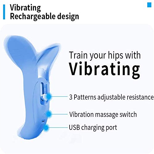 ACJIA Muscle Súper Kegel Masaje de la vibración del Suelo pélvico y Exerciser- Interno del Muslo ejercitador, la corrección de Las Nalgas de la vejiga después del Parto Rehabilitación,Azul