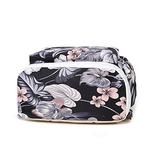 Acmebon Mochila Escolar Moderna para Chicas - Mochila Informal para Portátil - Conjunto De 3 Piezas para Mujer Floral 621