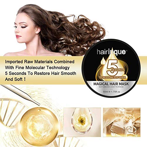 Acondicionador nutricional profesional para daños en seco 5 segundos Restaurar Cabello brillante suave Tratamiento mágico Reparaciones de mascarillas capilares Fortalecimiento suave Cabello brillante