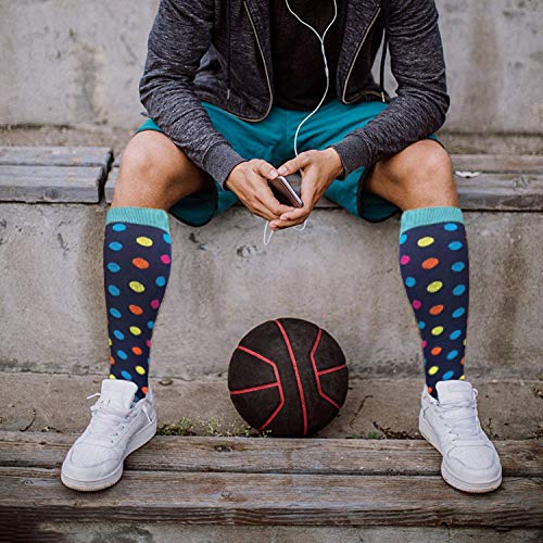 ACTINPUT - Calcetines de compresión, para mujer y hombre, 3 pares, de 20 - 25 mmHg, calcetines de estilo deportivo, perfectos para correr, vuelos, viajes, enfermeras, edema