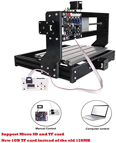 Actualice La CNC 3018 Pro GRBL Control DIY Mini CNC Machine, Mcwdoit Wood Router Engraver Con Controlador Fuera De Línea + 5mm ER11 PCB + 20PCS 3.175MM Router CNC Bits + 4 Juegos CNC Placas