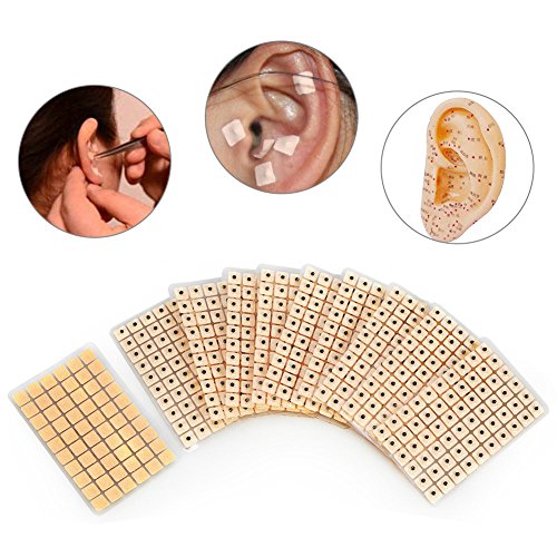 Acupuncture Semillas de Oreja 600 unids Masaje de relajación sonda acupresión oído vaccaria Bean Auricular-Paster presión oídos Pegatinas