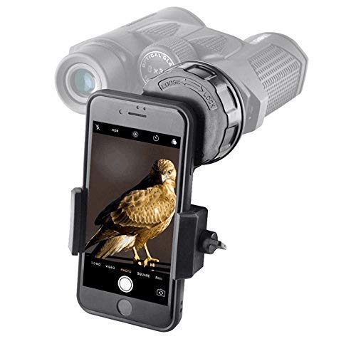 Adaptador de Móvil Pro para Prismáticos, Monoculares, Telescopios Terrestres, Telescopios Astronómicos, Microscopios. Compatibles con Cualquier Smartphone. Ideal para Capturar Tus Aventuras.