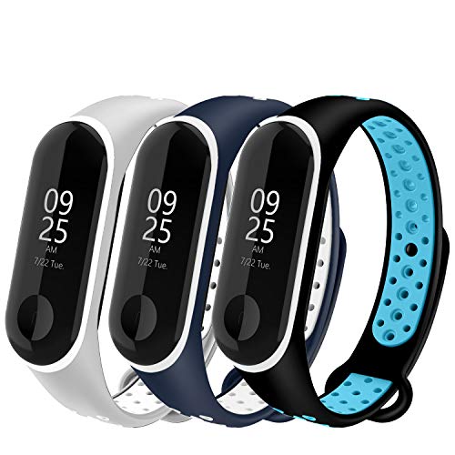 Adepoy Correa para Xiaomi Mi Band 3 / Mi Band 4, Coloridos Impermeable Reemplazo Correas Reloj Silicona Correa para Xiaomi Mi Band 3/4 Pulsera Silicona Band