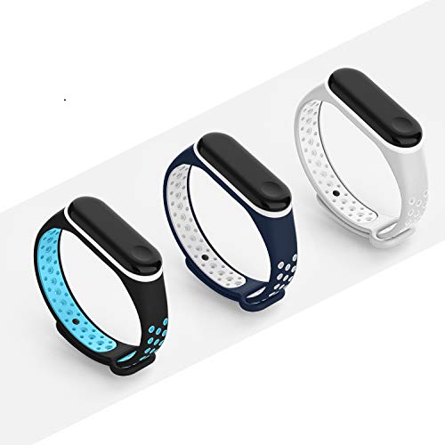 Adepoy Correa para Xiaomi Mi Band 3 / Mi Band 4, Coloridos Impermeable Reemplazo Correas Reloj Silicona Correa para Xiaomi Mi Band 3/4 Pulsera Silicona Band