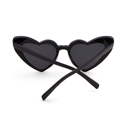 ADEWU Gafas de sol en forma de corazón Chicas Gafas retro de moda para mujer