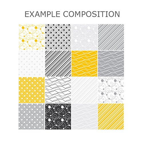 Adhesivos para Azulejos - Paquetes con 32 (20 x 20 cm, Azulejos Amarillos y Grises | Adhesivos Baldosas | Decoración de Paredes | Decoración Casas Modernas | Ideas para Decoración)