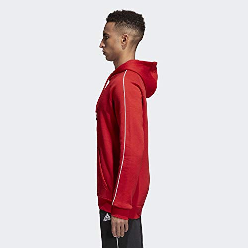 Adidas CORE18 Hoody Sudadera con Capucha, Hombre, Rojo (Rojo/Blanco), S