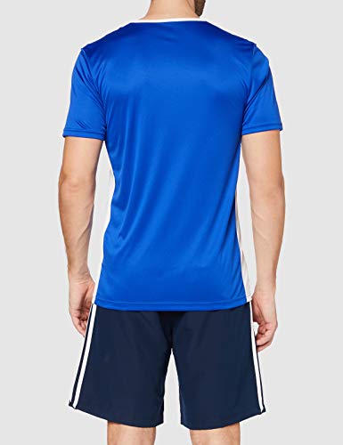 adidas Entrada 35 Camiseta de Fútbol para Hombre de Cuello Redondo en Contraste, Azul (Bold Blue/White), XS