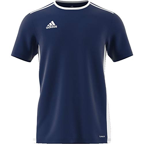 adidas Entrada 39 Camiseta de Fútbol para Hombre de Cuello Redondo en Contraste, Azul (Dark Blue/White), 3XL